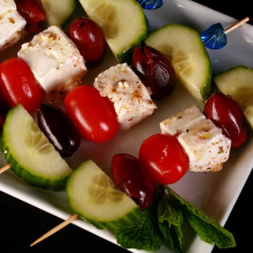 Easy Greek Salad Skewers Recipe Low Carb Hoser