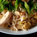 A bowl of low carb chicken pad thai.
