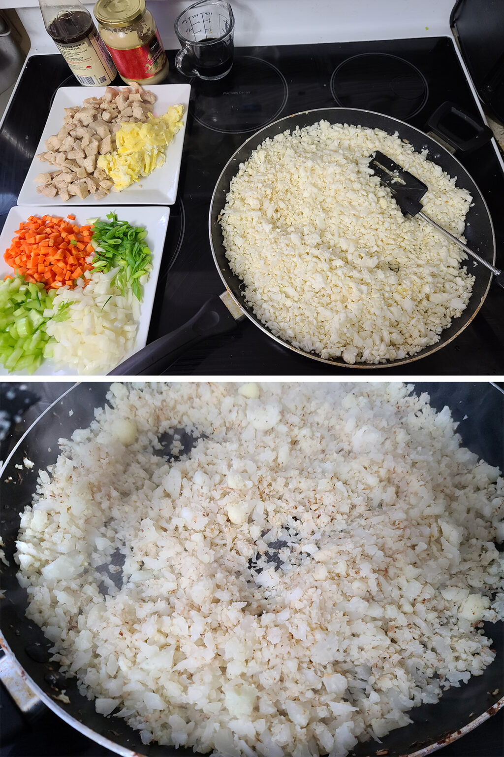 Cauliflower Chicken Fried Rice [Keto] Low Carb Hoser