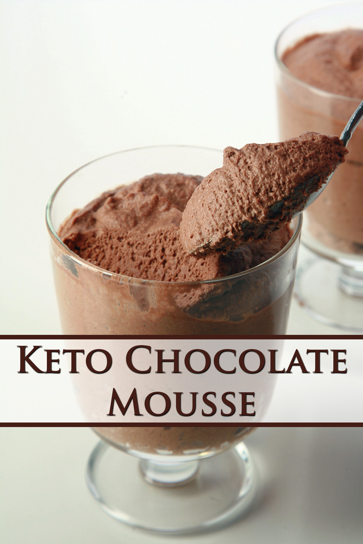 2 servings of keto chocolate mousse.