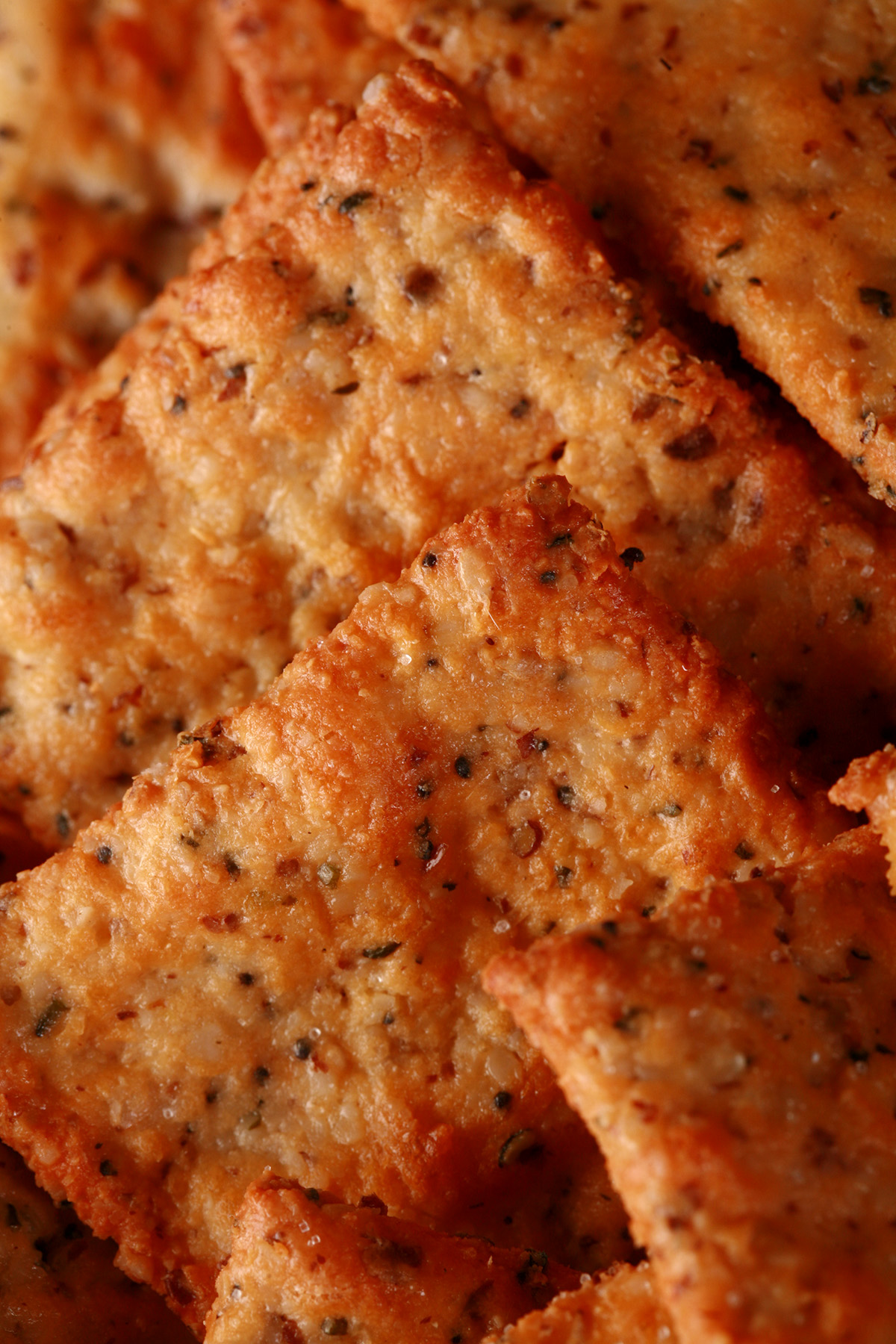 A bowl full of low carb crackers.