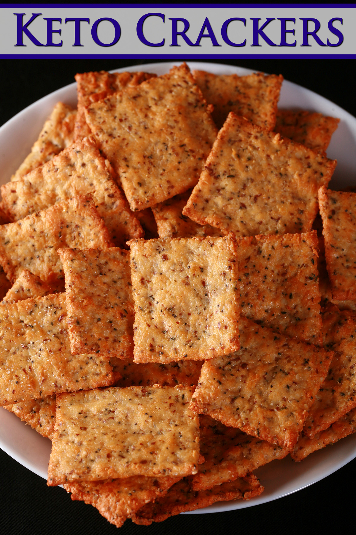 A bowl full of keto crackers.