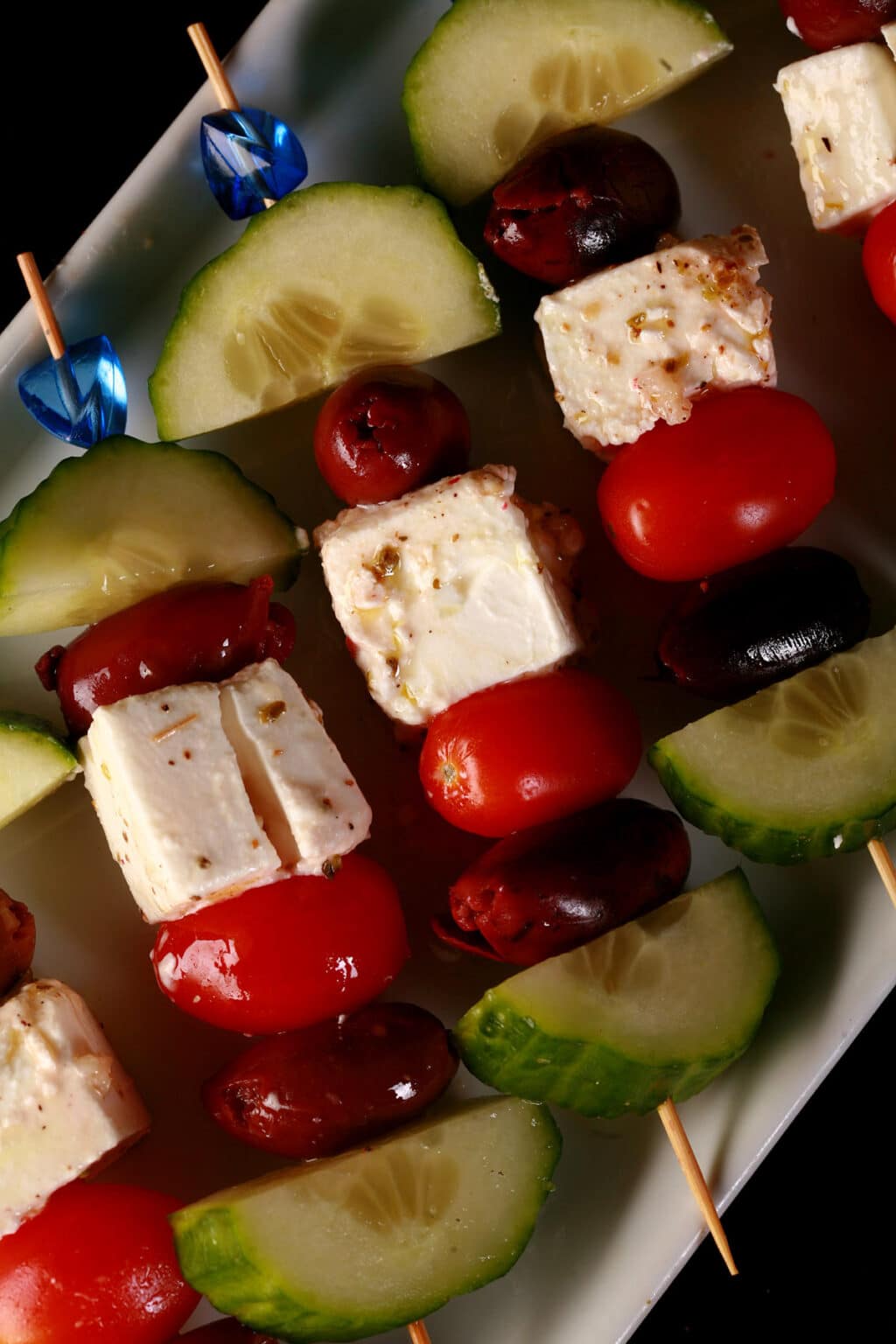 Easy Greek Salad Skewers Recipe - Low Carb Hoser