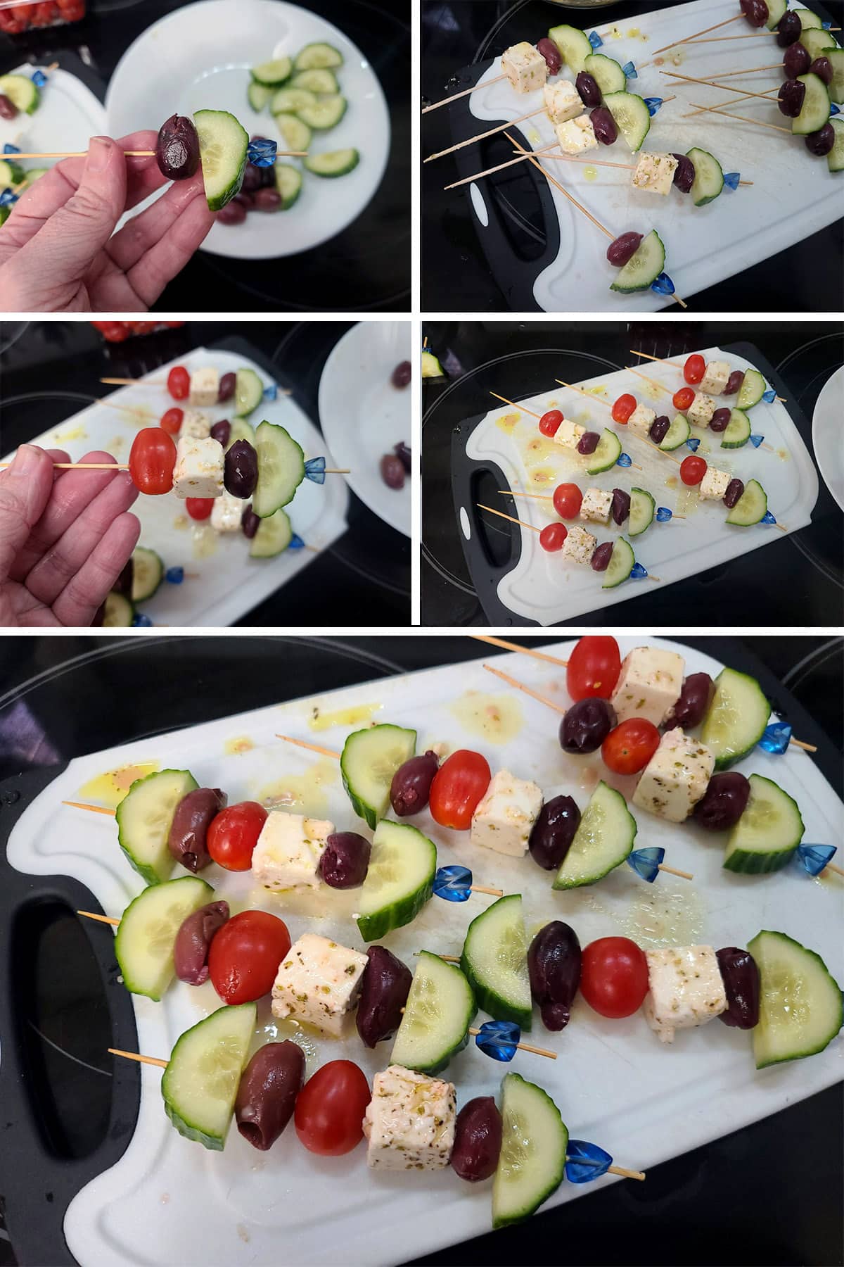 Greek Salad Skewers (Party Favorite!) - Little Broken