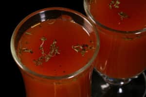 2 glasses of quick and easy bone broth,