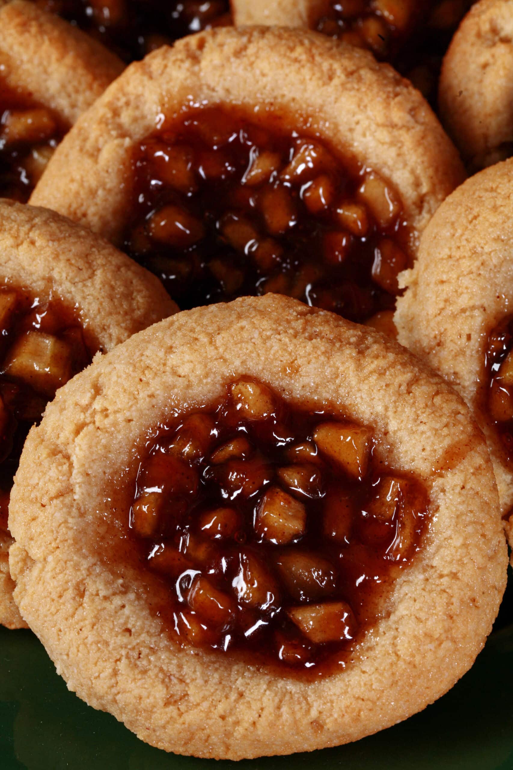 A plate of keto apple pie cookies.