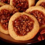 A plate of low carb pecan pie cookies.