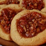 A plate of keto pecan pie cookies.