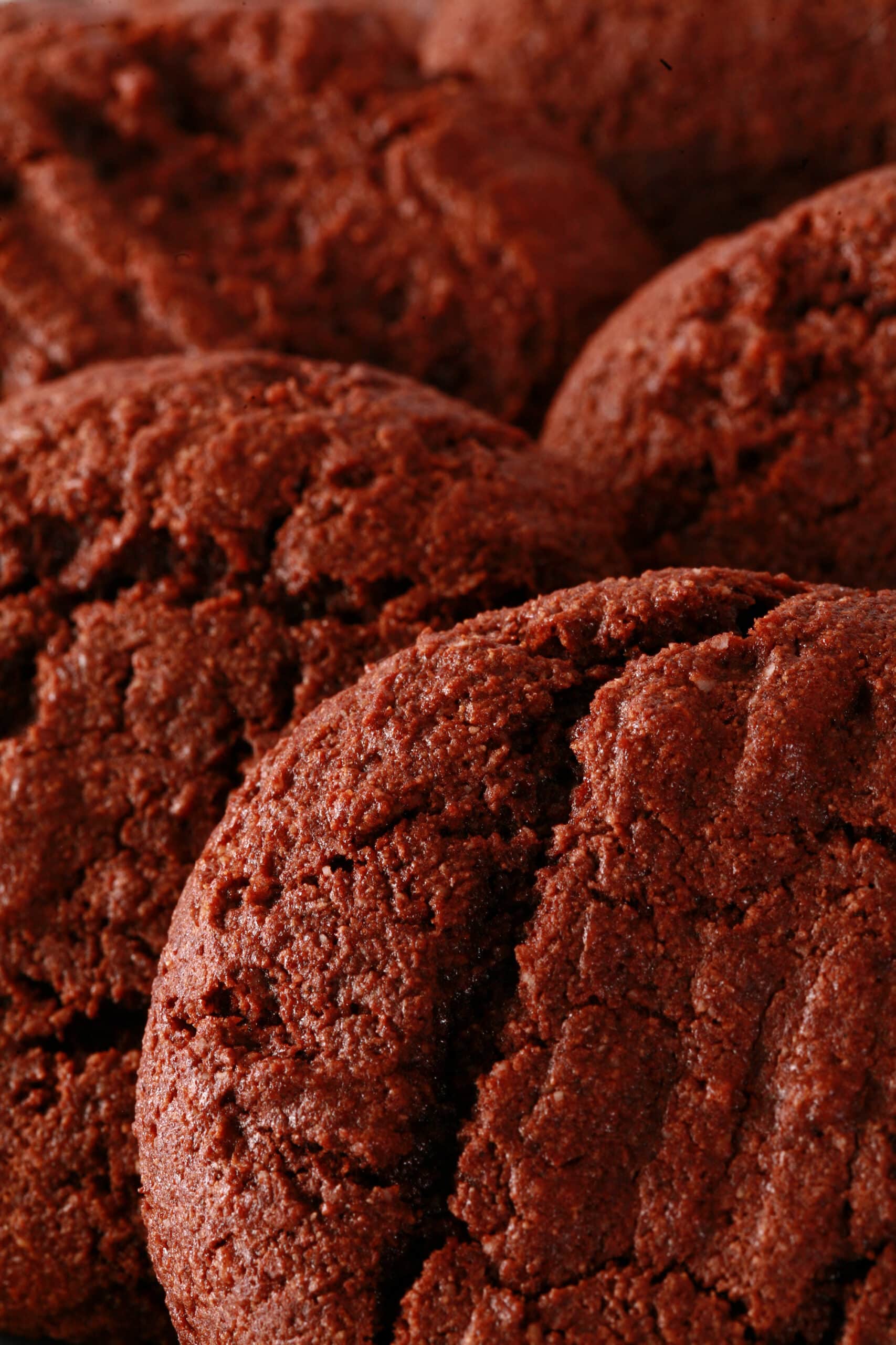 A plate of keto chocolate peanut butter cookies.