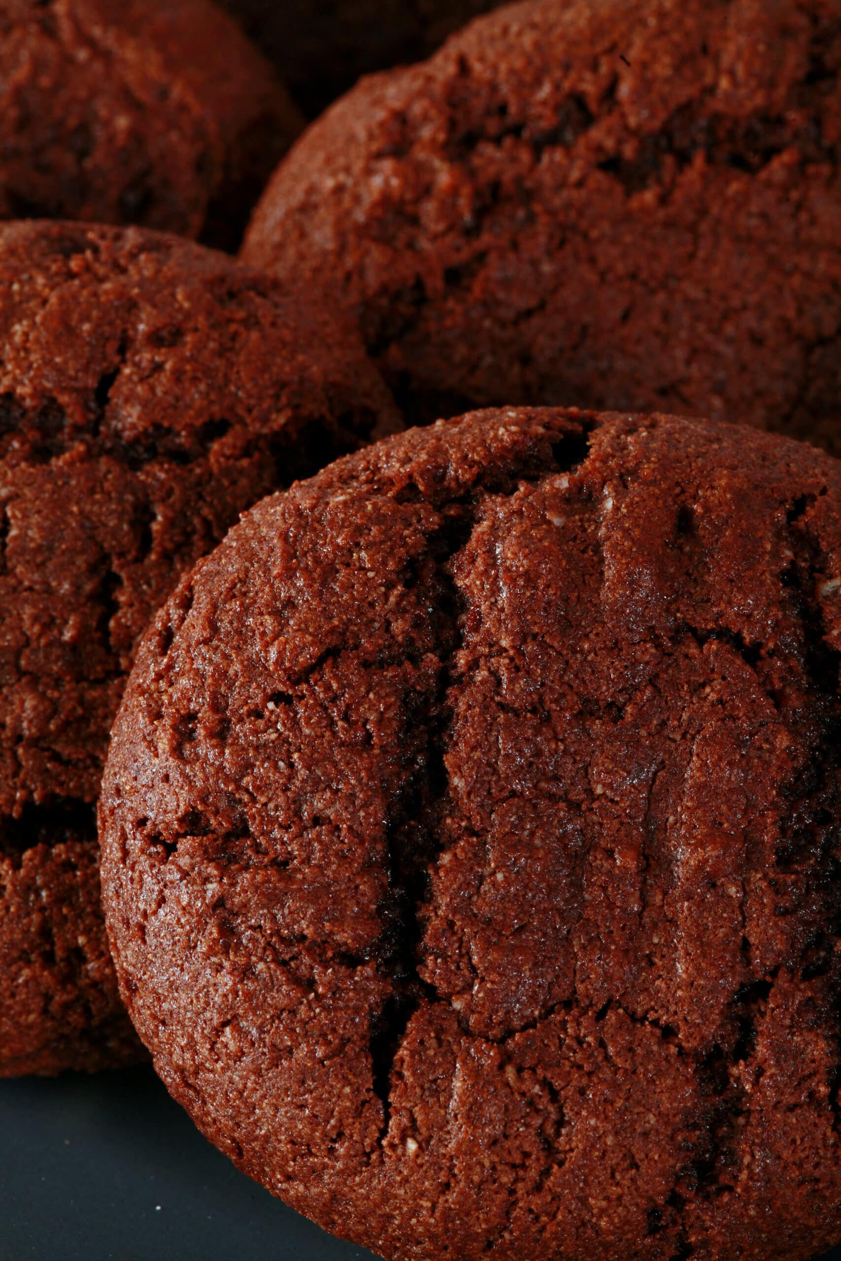 A plate of keto chocolate peanut butter cookies.