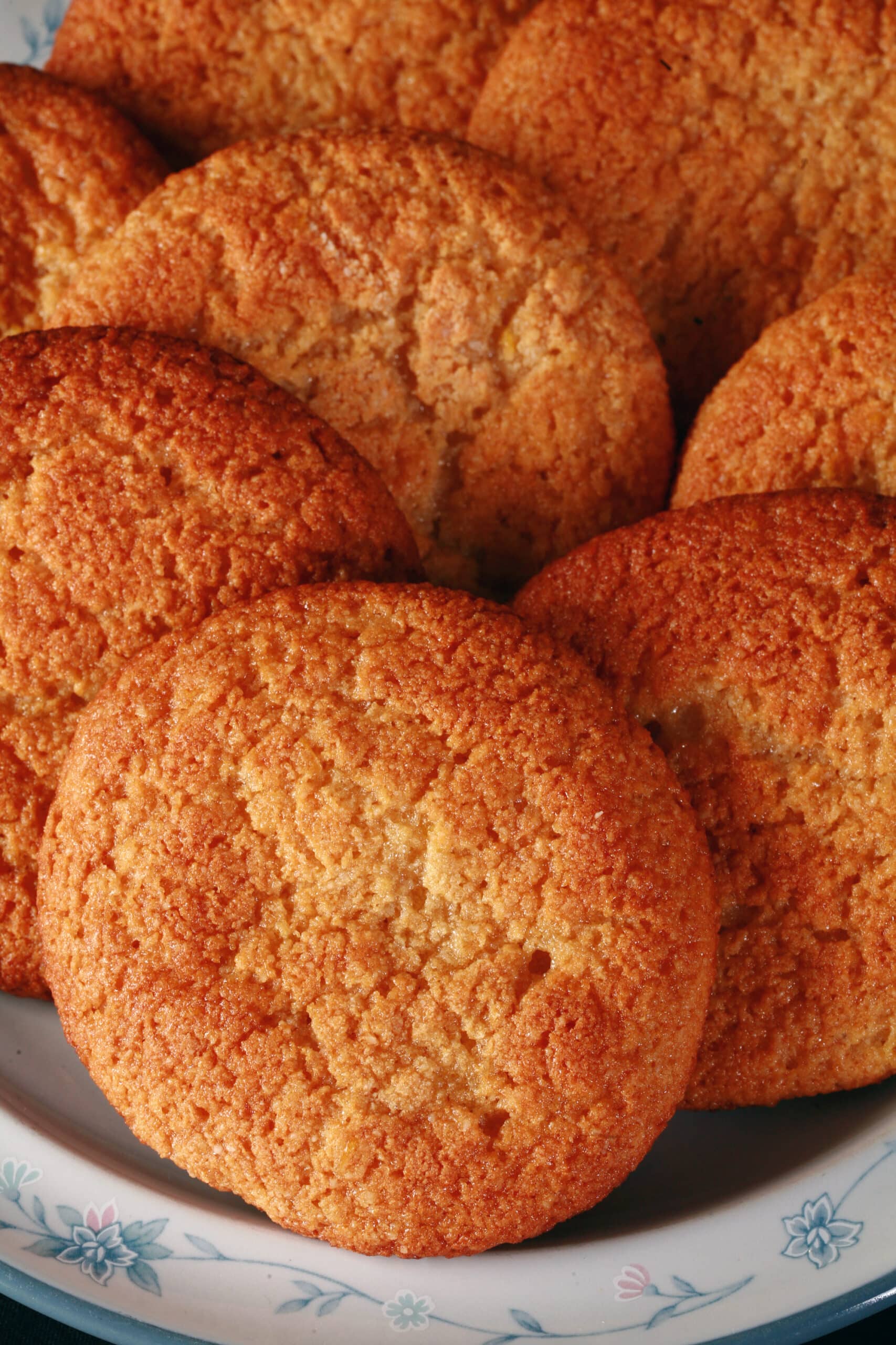 A plate of keto lemon cookies.