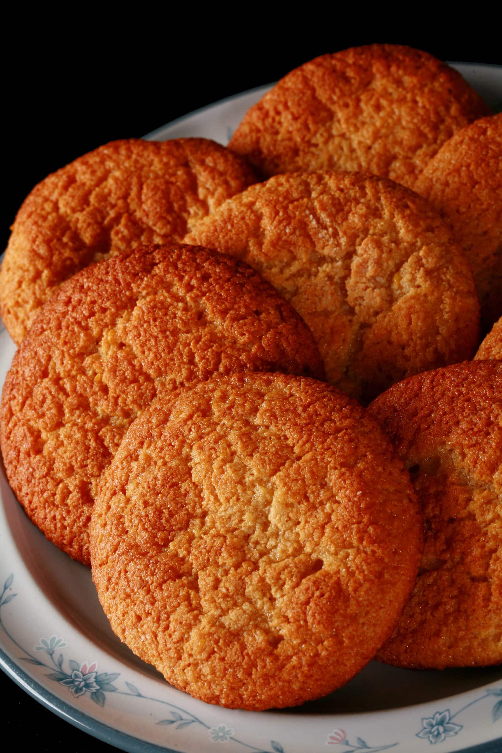 A plate of keto lemon cookies.