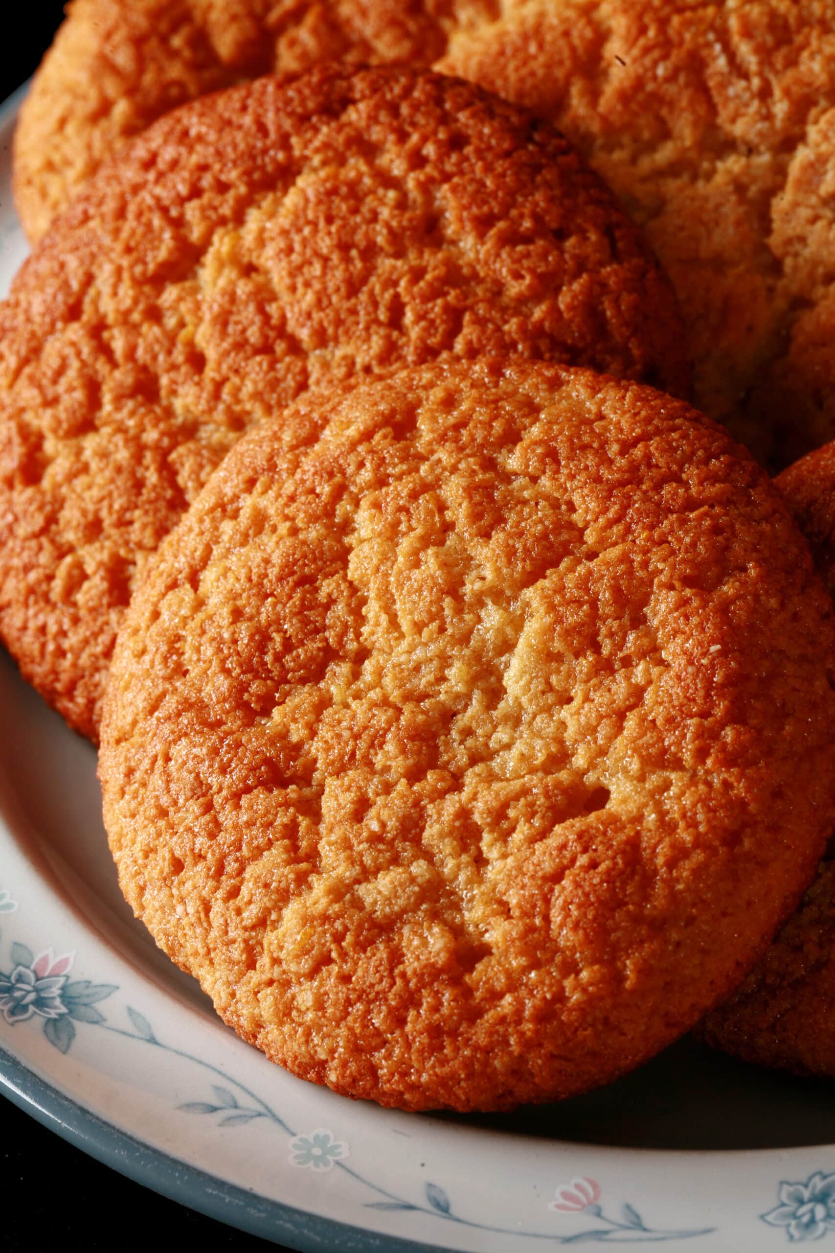 A plate of keto lemon cookies.