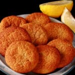 A plate of keto lemon cookies.