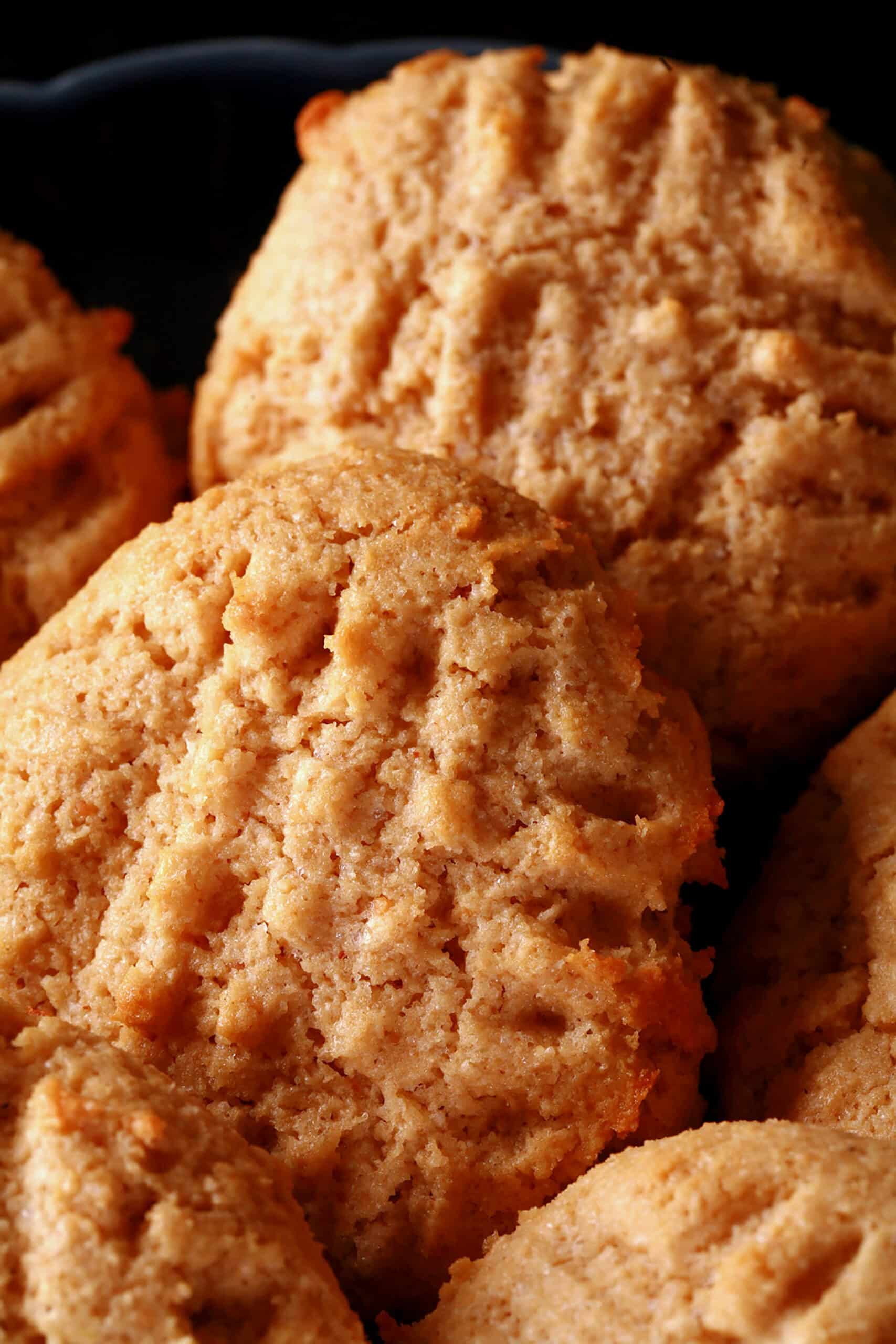 A plate of low carb peanut butter cookies.