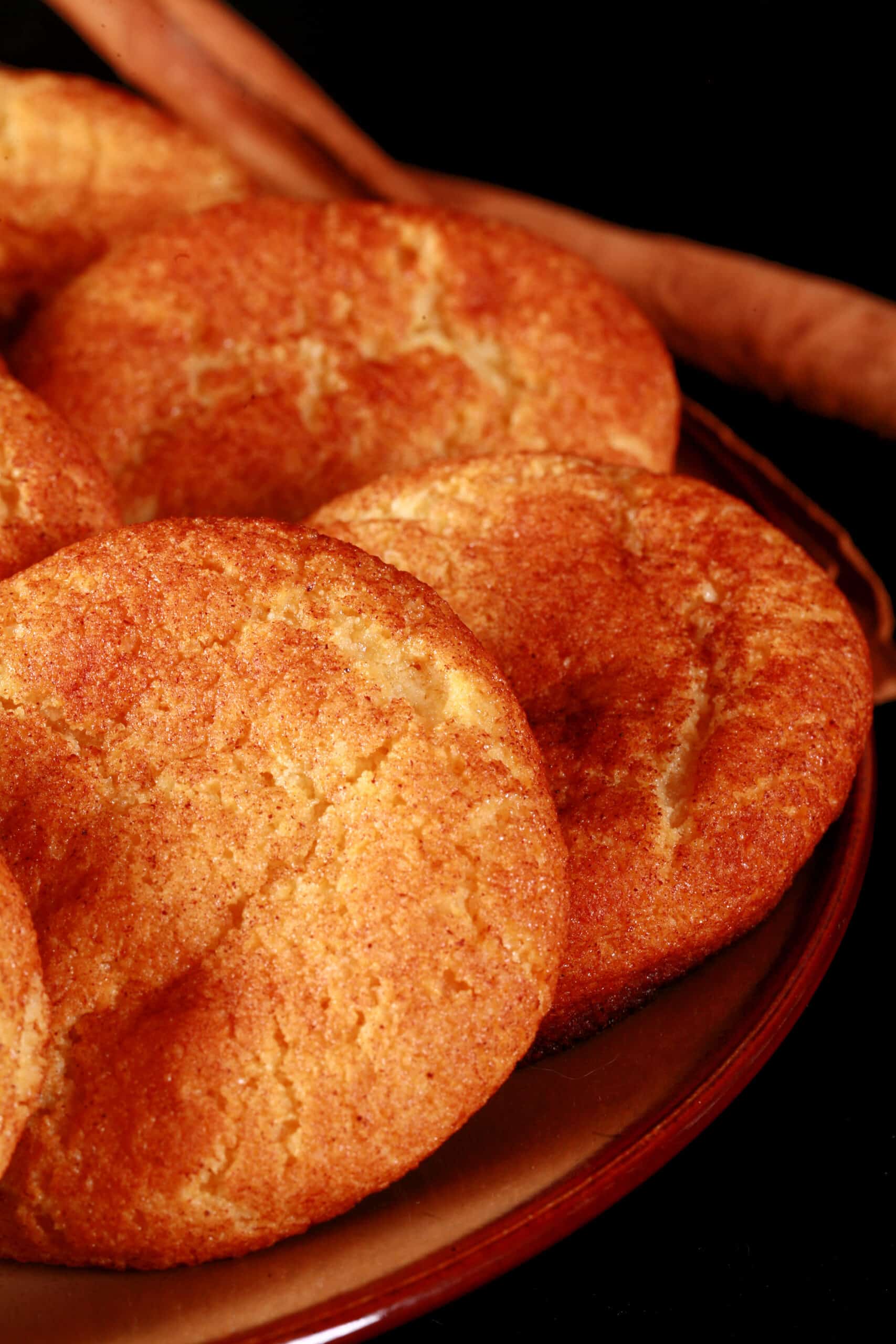 A plate of keto snickerdoodles.