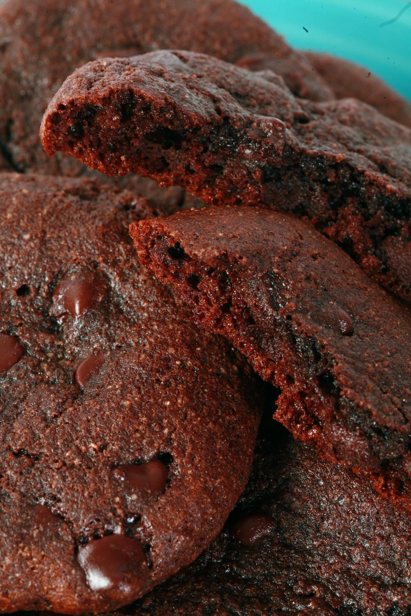 A plate of keto chocolate cookies.