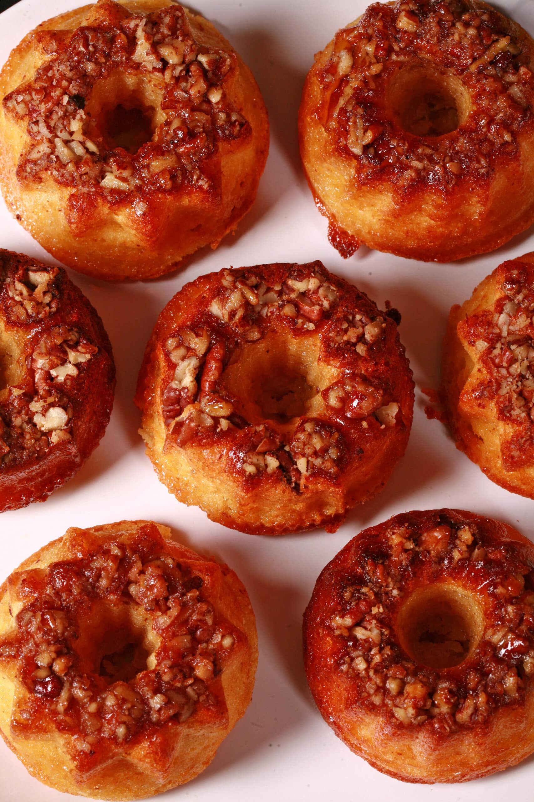 A plate of mini low carb rum cake.