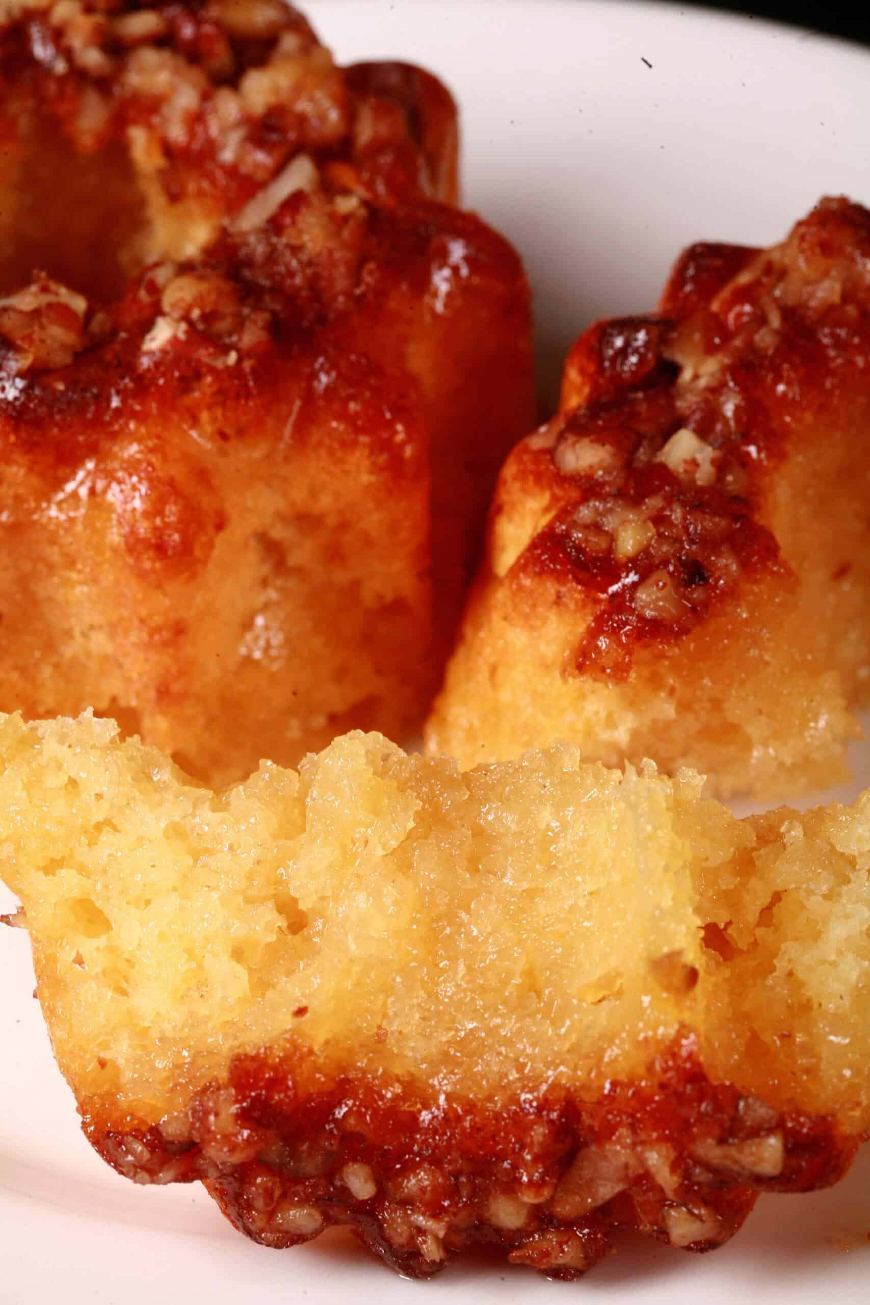 A plate of mini low carb rum cake.