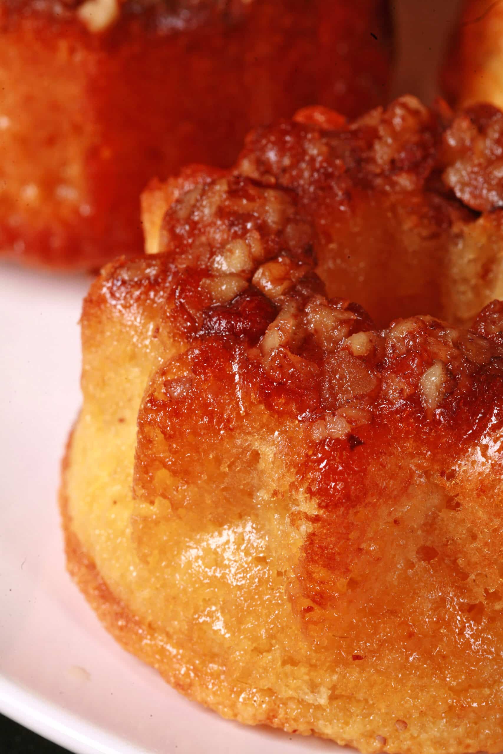 A plate of mini low carb rum cake.