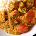 2 bowls of low carb jamaican chicken curry.